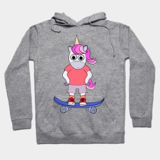 Unicorn skateboard Hoodie